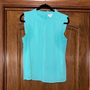 J. Crew Sleeveless Aqua Blouse